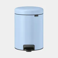 Brabantia Kosmetikeimer NewIcon 5 l, Dreamy Blue - Fassungsvermögen: 5 l - Höhe: 29.1 cm - Anzahl Behälter: 1 - Detailfarbe: Blau - Form: Rund - Material: Edelstahl