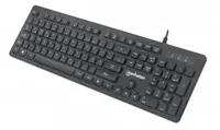 Manhattan Gaming USB Keyboard, Low Force Key Edition, 12 Multimedia Keys, Rainbow-LED Backlighting, USB-A, Black, Retail Box (German layout)