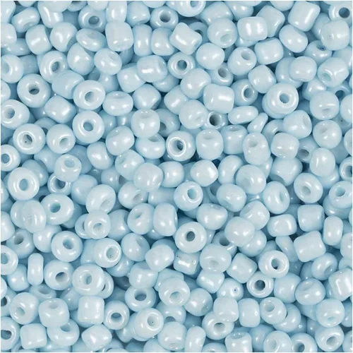 Creativ Company Rocailles-Perlen Glasperlen Hellblau - Packungsgrösse: 1 Stück - Perlenart: Rocailles - Detailfarbe: Himmelblau - Durchmesser: 3 mm