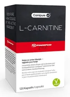 PowerFood Kapseln L-Carnitine 100 g - Produktionsland: Deutschland - Anwendungszweck: Ausdauer - Einnahme: Nicht relevant - Nachhaltigkeit: Nicht angegeben - Gewicht: 100 g - Sportart: Fitness