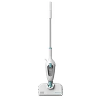 BLACK+DECKER Dampfbesen 1300 W 10in1 Dampfbesen - Einsatzgebiet: Ofen/Herd/Grill - Hartflächen - Fenster - Armaturen - Gartenmöbel - Hartböden - Typ: Dampfbesen - Duftkartuschen: Nein - Detailfarbe: Weiss - Blau - Frischwassertank: 0.38 l