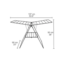 MSV 3700703930884 laundry drying rack/line Floor-standing rack White