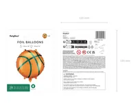 Partydeco Folienballon Basketball, Braun, 35 x 35 cm, 1 Stück - Packungsgrösse: 1 Stück - Grösse: 35 cm - Produkttyp: Folienballon - Motiv: Ball - Detailfarbe: Braun - Material: Polyethylen (PE)
