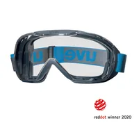 uvex Schutzbrille Megasonic, Klar - Grössentyp: Normalgrösse - Brillenglasfarbe: Klar - Detailfarbe: Anthrazit - Blau - Grössensystem: EU - Grösse: Standard - Zielgruppe: Unisex