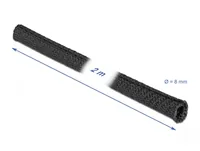 DELOCK Gewebeschlauch selbstschließ. hitzebest. 2mx8mm Black