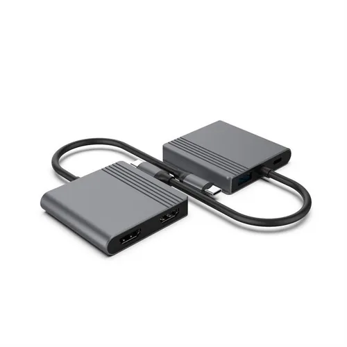 Gembird A-CM-COMBO3-04 hub di interfaccia USB tipo-C 5000 Mbit/s Grigio