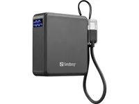 Sandberg Powerbank Nano Schwarz 10000 mAh - Akkutyp: Lithium-Ion (Li-Ion) - Akkukapazität: 10000 mAh - Detailfarbe: Schwarz - USB Ladeanschluss (Output): 1 - USB-C PD: Ja - Max. Output USB-C PowerDelivery: 20 W