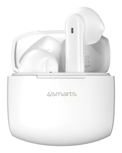 4smarts True Wireless In-Ear-Kopfhörer SkyBuds Air Weiss - Detailfarbe: Weiss - Kopfhörer Ausstattung: Anruf-Management - Ladeschale/Ladebox - Lautstärkeregelung - Mikrofon - Touch-Steuerung an der Ohrmuschel - Verbindungsmöglichkeiten: Bluetooth - Einsat