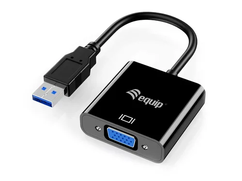 Equip Adapter USB-A3.0->VGA HD15 1920x1080 60Hz 0.15m PVC