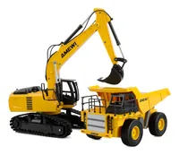 Amewi 2-in-1 Set Kipper & Kettenbagger 1:24 RTR - Altersempfehlung ab: 6 Jahren - Detailfarbe: Gelb - Benötigt zur Fertigstellung: Batterien für Sender - Kapazität Wattstunden: 1.85 Wh - Modelltyp: Baumaschine