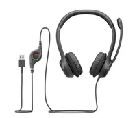 Logitech Headset H390 USB Stereo - Einsatzbereich: Headset - Kabelgebunden: Ja - Trageart: On-Ear (Ohraufliegend) - Überkopfbügel - Trageweise: Duo / Stereo (Zwei Lautsprecher) - Anschlussart: USB-A - Microsoft Zertifizierung: Nein