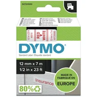 DYMO D1 Schriftband 45015 12mmx7.0m rot ->weiß
