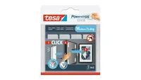 tesa Montagestreifen Powerstrips CLICK Medium 4 Paar, 5.4 kg - Detailfarbe: Weiss - Art: Montagestreifen