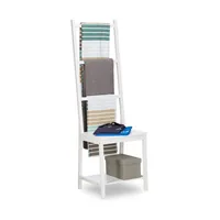 Relaxdays 10020925 Support de serviette Colonne Blanc