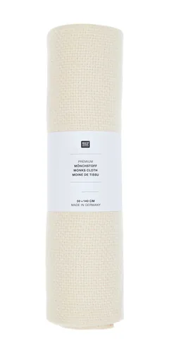 Rico Design Mönchstoff zum Punch Needle 50 x 140 cm, Beige - Material: Baumwolle - Produkttyp: Wollkamm