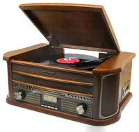 soundmaster Stereoanlage NR565DAB Braun - Radio Tuner: FM - DAB+ - Detailfarbe: Braun - Lautsprecher Kategorie: Integrierte Lautsprecher - Verbindungsmöglichkeiten: 3.5 mm Klinke - USB - Bluetooth - System-Kompatibilität: Keine