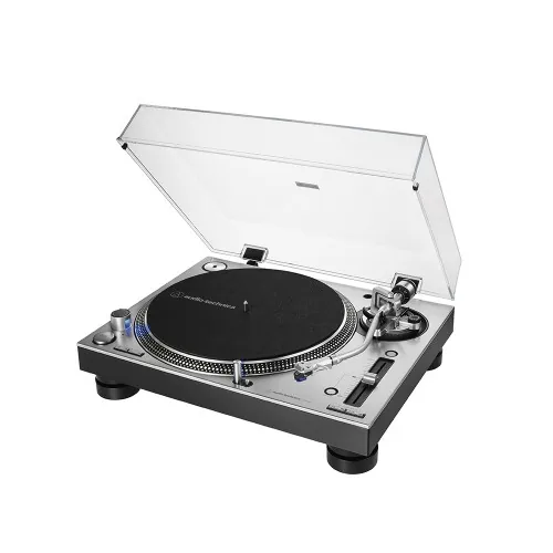 Audio-Technica Plattenspieler AT-LP140XP Silber - Detailfarbe: Silber - Plattenspieler Antriebsart: Direktantrieb - Platte Geschwindigkeit: 45 U/min - 33? U/min - 78 U/min - Tonabnehmer: Dabei - Tonarm: S-Form - Anwender: HiFi - DJs