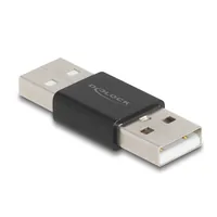 Delock USB-Adapter Gender Changer USB-A Stecker - USB-A Stecker - Detailfarbe: Schwarz - USB Standard: 2.0 (480 Mbps) - Winkelstecker: Nein - Steckertyp Seite B: USB-A Stecker - Besondere Eigenschaften: Metallverstärkt - USB-A beidseitig einsteckbar - Ste