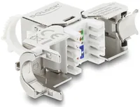 DeLOCK Keystone Module RJ45 jack to LSA Cat.8.1 shielded with locking clip and dust cover cable tie-free