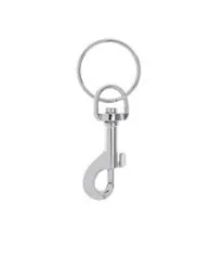 Glorex Schlüsselanhänger mit Karabiner, Ø 30 mm, Silber - Detailfarbe: Silber
