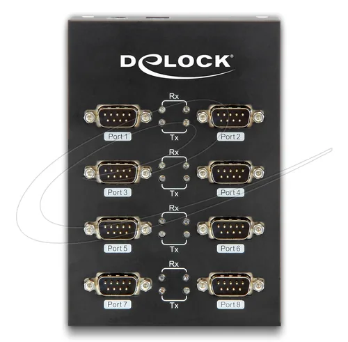 Delock Serial-Adapter 61860 - Datenanschluss Seite B: RS-232 - Anzahl Ports: 8 - Schnittstelle Hardware: USB 2.0 - Formfaktor: Extern