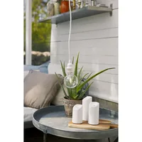 Star Trading LED-Kerze Pillar Flamme Ø 7.5 x 13 cm, Weiss - Betriebsart: Batteriebetrieb - Fernbedienung: Nein - Aussenanwendung: Ja - Höhe: 13 cm - Timerfunktion: Ja - Set: Nein