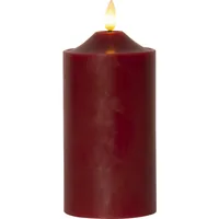 Star Trading LED-Kerze Pillar Flamme, 17 cm, Rot - Betriebsart: Batteriebetrieb - Fernbedienung: Nein - Aussenanwendung: Nein - Höhe: 17 cm - Timerfunktion: Ja - Set: Nein