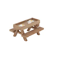 Esschert Design Futterspender Wandpicknicktisch - Grundfarbe: Braun - Tierart: Eichhörnchen - Vogel - Produkttyp: Futterstelle