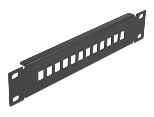 DELOCK 10"" LWL Patchpanel 12 Port SC Simp.LC Dup. 1 HE schw