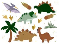 Partydeco Tattoo Set Dinosaurier - Kategorie: Dinos - Altersempfehlung ab: Ohne Altersfreigabe