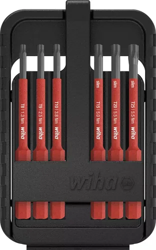 Bit-Satz slimBit electric (rot, 6-teilig)