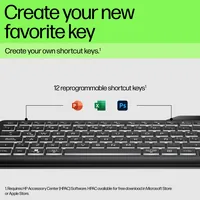 HP 400 Backlit Wired Keyboard clavier Maison USB Noir