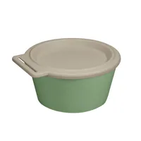 Koziol Schale Move Box mit Deckel 250 ml, Grün - Unterteilungsmöglichkeit: Nein - Material: Biozirkulärer Kunststoff - Detailfarbe: Grün - Set: Nein - Form: Rund