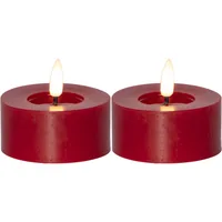 Star Trading LED Teelichter Set Flamme Flow 2 Pack, Rot - Betriebsart: Batteriebetrieb - Fernbedienung: Nein - Aussenanwendung: Nein - Timerfunktion: Ja - Set: Ja - Durchmesser: 7 cm