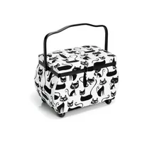 Prym Aufbewahrungskiste Cats Schwarz/Weiss, M - Materialtyp: Kunststoff - Material: Baumwolle (CO) - Metall - Kunststoff - Detailfarbe: Weiss - Schwarz - Produkttyp: Aufbewahrungskiste
