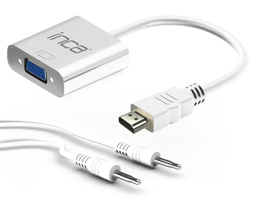 INCA Adapter HDMI->VGA 3.5mm AUX StBu FHD 60Hz 0.20m ws