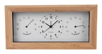 KARLSSON Klassischer Wecker Neat Rectangle Bambus / Weiss - Funktionen: Weckfunktion - Ausstattung: Luftfeuchtigkeit - Zeit - Innentemperatur - Displaytyp: Kein Display - Detailfarbe: Weiss - Funksignal: Nein - Betriebsart: Batteriebetrieb
