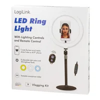 Logilink Smartphone-Ringlicht-Stativ m. Fernauslöser,DM 25cm