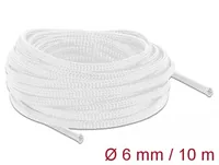Delock Kabelschlauch dehnbar, 10m x 6 mm Weiss - Detailfarbe: Weiss - Breite: 6 mm - Länge: 10 m - Produkttyp: Kabelschlauch - Ausstattung Kabelmanagement: Zuschneidbar - Wiederverwendbar - Elastisch - Verpackungseinheit: 1 Stück