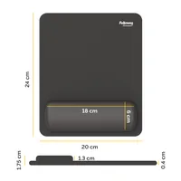 Fellowes Breyta Mauspad schwarz mit Handgelenkauflage
