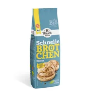 Bauck Mühle Backmischung Schnelle Brötchen Saaten 500 g - Nährwertangabe pro: 100 g - Energiegehalt (in kj): 1577 KJ - Energiegehalt (in kcal): 375 Kcal - Fett: 9.1 g - Produkttyp: Brot - Davon gesättigte Fettsäuren: 1.3 g