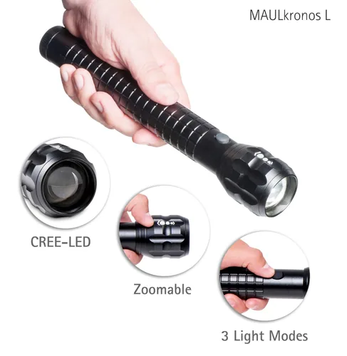 MAUL LED Taschenlampe Kronos L 26cm 8W, bis zu 280m