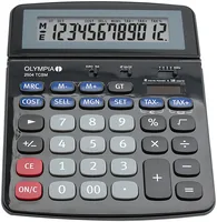 Olympia Bürorechner 2504 - Stromversorgung: Solarbetrieb - Batteriebetrieb - Typ: Bürorechner - Detailfarbe: Grau - Schwarz - Displaytyp: LCD - Anzahl Zeilen: 2 × - Anzahl Stellen: 12 ×