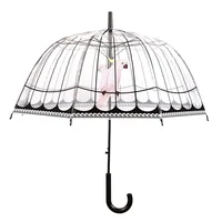 Esschert Design TP321 umbrella Black, Multicolour, Transparent Steel Full-sized Rain umbrella