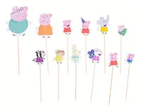 Dr.Oetker Kuchen-Topper Peppa Pig 24 Stück, Mehrfarbig - Material: Holz - Motiv: Peppa Pig - Verpackungseinheit: 24 Stück - Detailfarbe: Mehrfarbig