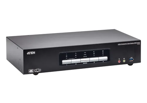 ATEN KVM Switch 4P USB3.0 4K DP Triple View KVMP S