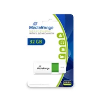 MediaRange USB-Stick 32GB USB 2.0 Slider green