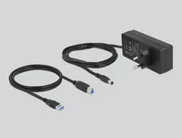 DELOCK Externer SuperSpeed USB Hub mit 7 Ports Schalter