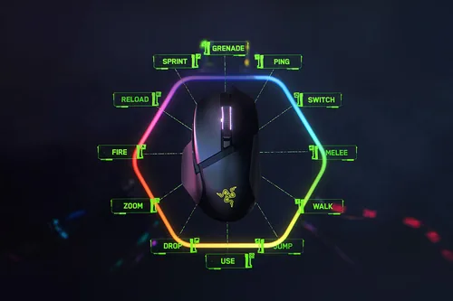 Razer Basilisk V3 Pro mouse Right-hand RF Wireless + Bluetooth + USB Type-C Optical 30000 DPI