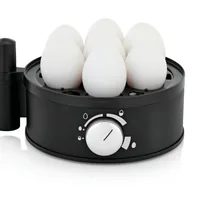 WMF Eierkocher Stelio 7, Schwarz/Silber - Automatische Temperaturkontrolle: Nein - Detailfarbe: Schwarz - Silber - Anzahl Eier: 7 - Einstellbarer Härtegrad: Ja